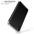 Black Brushed Steel Texture iPhone XS Max Clear Case